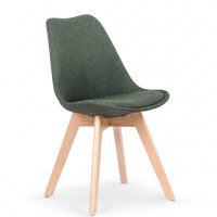 Масленозелен стол с дървени крака налични 2 бр, снимка 1 - Столове - 38277495