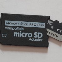 Micro SD към Memory Stick pro duo адаптер, снимка 1 - PlayStation конзоли - 29584683
