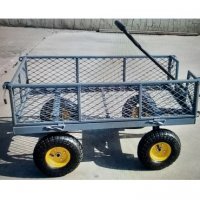 Метална градинска количка, с отваряеми странични панели, снимка 2 - Градинска техника - 38530908