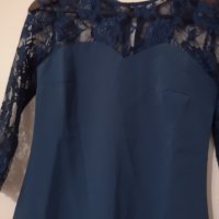 Нова синя рокля с дантела с етикет Caliope, снимка 4 - Рокли - 25517739