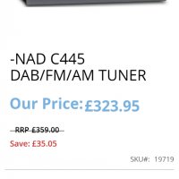 NAD C445 DAB/FM/AM TUNER, снимка 8 - Ресийвъри, усилватели, смесителни пултове - 39221490