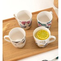 Порцеланова чаша за чай 300ML, флорални мотиви, снимка 3 - Чаши - 44229148