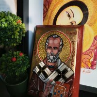  Икона на "Св. Николай Чудотворец" , снимка 1 - Икони - 34874122