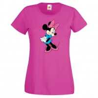 Дамска тениска Minnie Mouse 7 Подарък,Изненада,Рожден ден,, снимка 8 - Тениски - 36530791