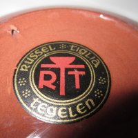 Ретро холандска керамика,керамична ,чиния,чинийка Russel Tiglia Tegelen, снимка 3 - Колекции - 30709761