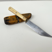 Стар нож с кокалена дръжка и кания. №2211, снимка 6 - Антикварни и старинни предмети - 36419579