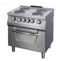 Електрическа готварска печка с фурна и 4 котлона, Maxima 700, снимка 1 - Обзавеждане на кухня - 37682513