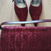 Официален дамски сет- сандали и чантичка, снимка 2 - Дамски обувки на ток - 39628876