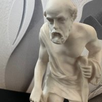 Статуетка алабастър фигура високо  качество Диоген Синопски Гръцки философ фигура скулптора картина, снимка 1 - Антикварни и старинни предмети - 42775155