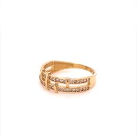 Златен дамски пръстен 2,02гр. размер:56 14кр. проба:585 модел:20155-6, снимка 2 - Пръстени - 42619256