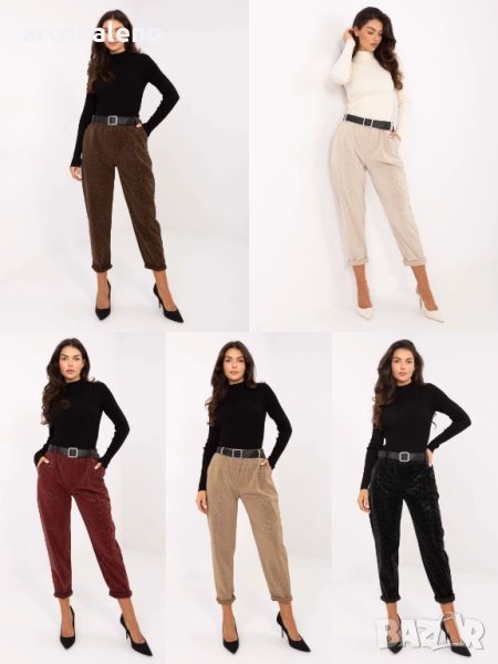 Дамски панталони от еко кожа с леопардов принт, 5цвята , снимка 1