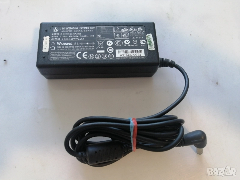 Зарядно за лаптоп 20V, 3.25A , снимка 1