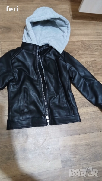 Кожено яке с пух отвътре, снимка 1
