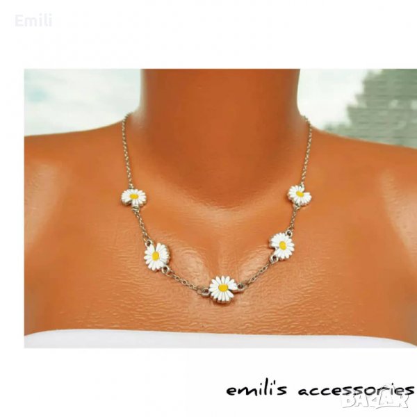 Ръчно изработено колие с маргаритки 🌼, снимка 1