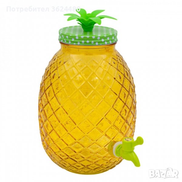 Буркан за лимонада с кранче - ананас Буркан за лимонада с кранче - ананас Буркан за лимонада с кранч, снимка 1