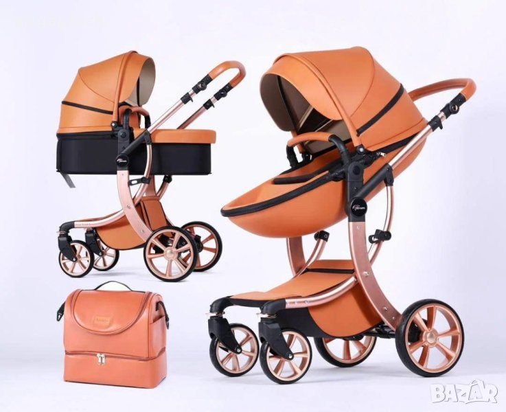 Луксозна Мултифункционална количка 3 в 1  L-Sun от Еко Кожа, снимка 1