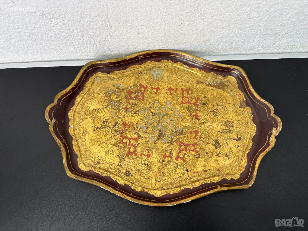 Винтидж италиански флорентински поднос. №7830, снимка 1