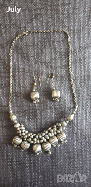 Индийско колие с обеци , снимка 1