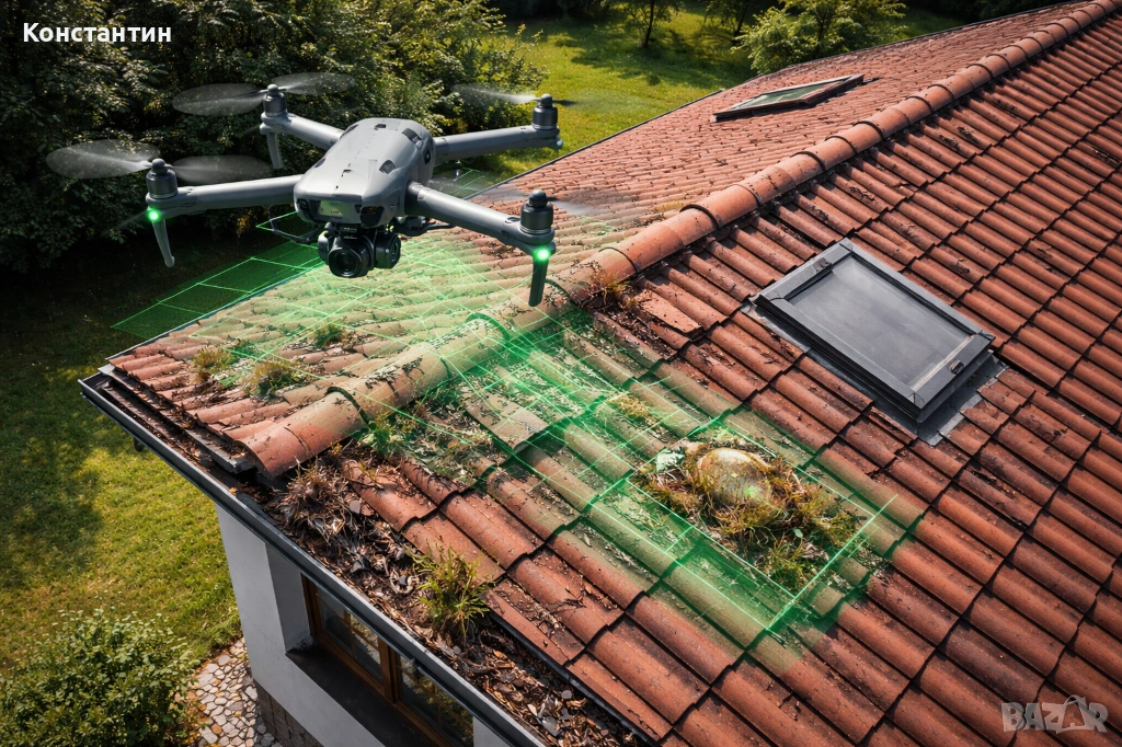 Безконтактна инспекция на покриви и фасади с дрон, бързо и безопасно, снимка 1
