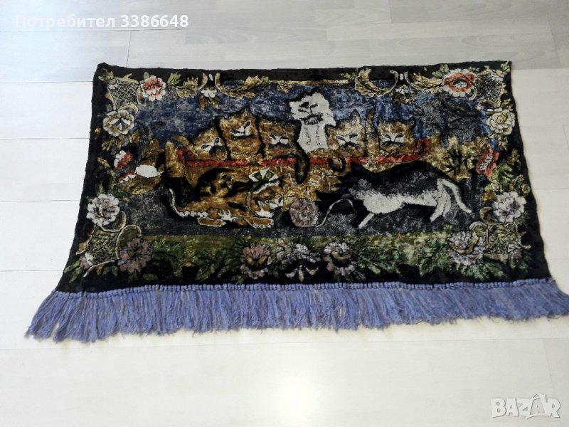 Ретро плюшен кавьори с котенца., снимка 1