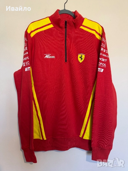 Sweatshirt 8Six 400 Ferrari Hypercar 1/4 Zip Men’s Red., снимка 1