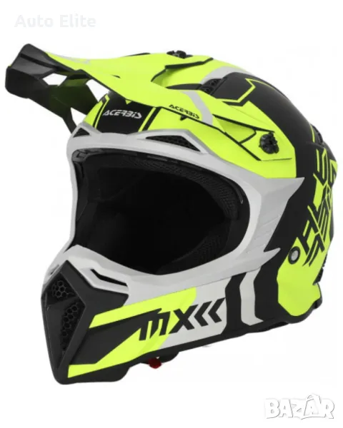 Мотокрос каска ACERBIS PROFILE 5 BLACK/FLUO YELLOW  58397, снимка 1