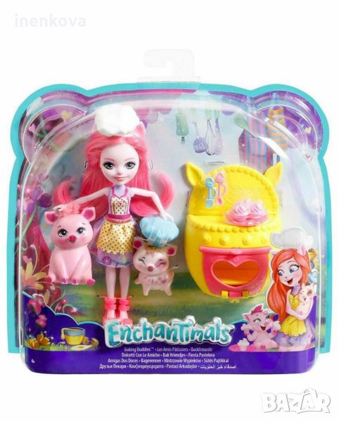 Игрален комплект Enchantimals - Да печем с приятели, с Petya Pig, Енчантималс с печка и прасе, снимка 1