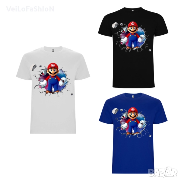 Нова детска тениска със Супер Марио (Super Mario) в три цвят, снимка 1