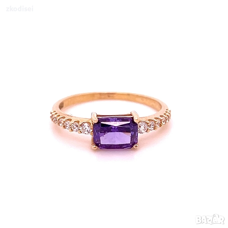 Златен дамски пръстен 2,21гр. размер:55 14кр. проба:585 модел:34539-1, снимка 1