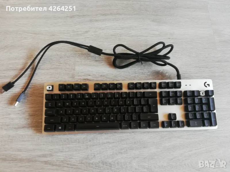Logitech G413 silver механичка клавиатура с подсветка, снимка 1