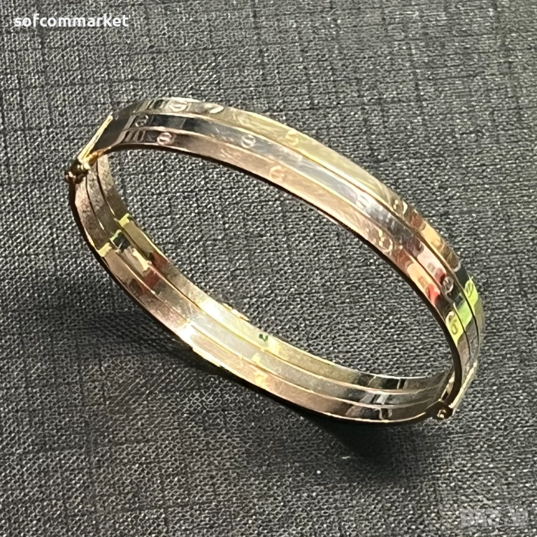 Златна гривна - тип белезник 10,48 гр 14К, снимка 1