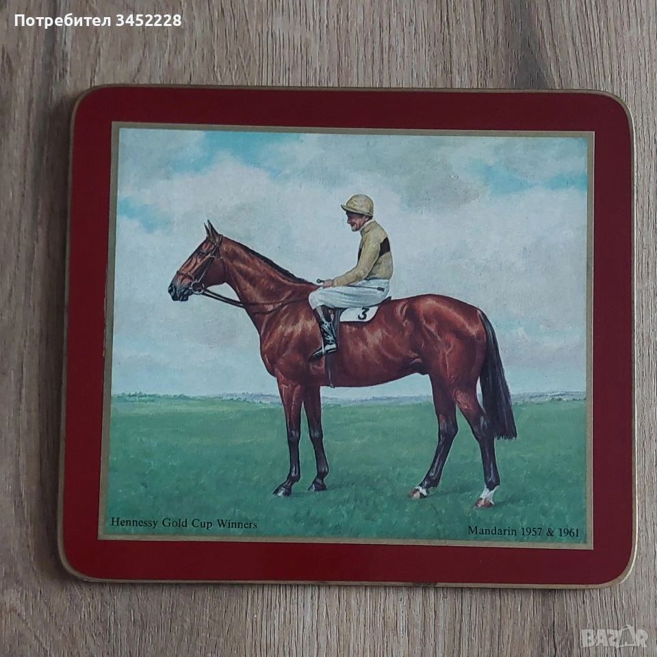 картинка върху дървена плоскост винтидж за ценители , снимка 1