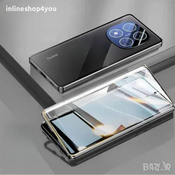 Двоен Магнитен Кейс за Xiaomi Redmi Note 14 Pro+ Plus 5G със защита на камерите, снимка 1