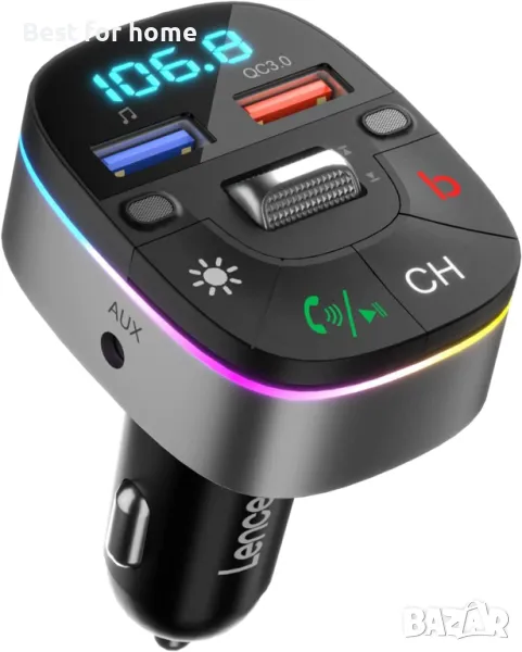 LENCENT Bluetooth 5.0 автомобилен FM трансмитер, снимка 1
