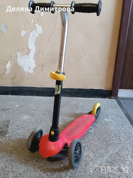 Детска тротинетка Oxelo Декатлон с 3 колела, червена., снимка 1