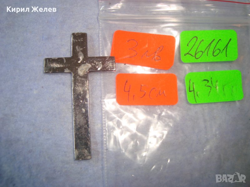 СТАРО СРЕБРИСТО АРТ КРЪСТЧЕ 26161, снимка 1