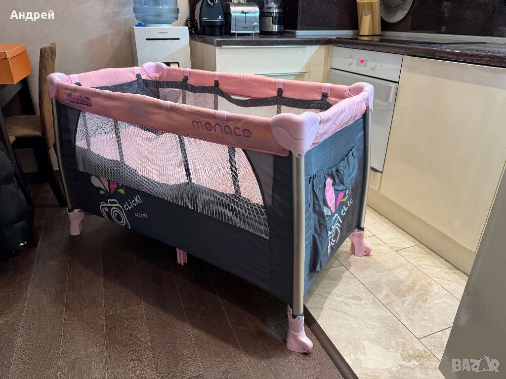 Сгъваема детска кошара за игра и спане Chipolino Monaco, снимка 1