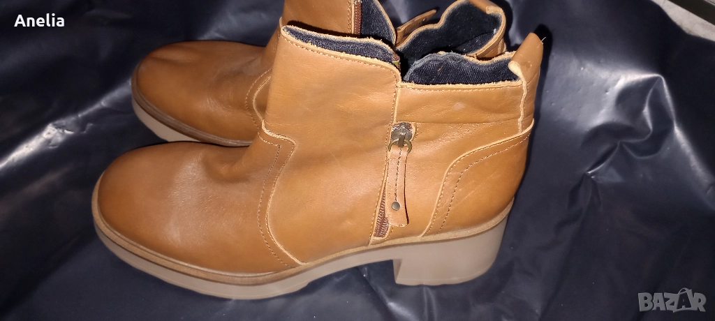 Естествена КОЖА Дамски Боти номер 40, снимка 1