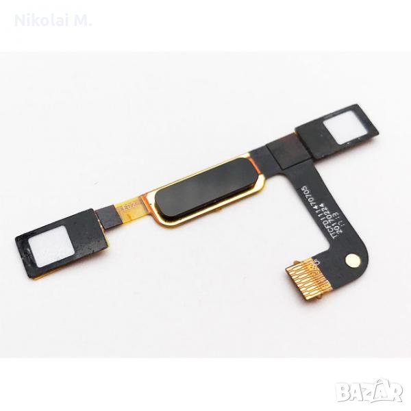 Лентов кабел бутон МЕНЮ за Nokia 5 (NEW) Черен / Fingerprint, снимка 1