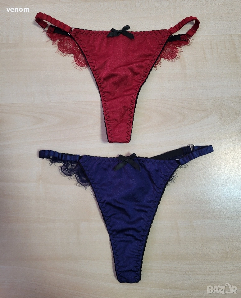 Лъскави дамски прашки с дантелени детайли, снимка 1