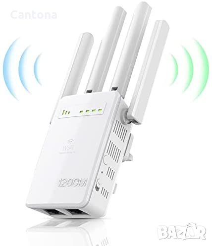 WiFi 1200Mbps Репийтър, усилвател на сигнала, AP режим, двубандов 5GHz и 2.4GHz , до 32 устройства и, снимка 1