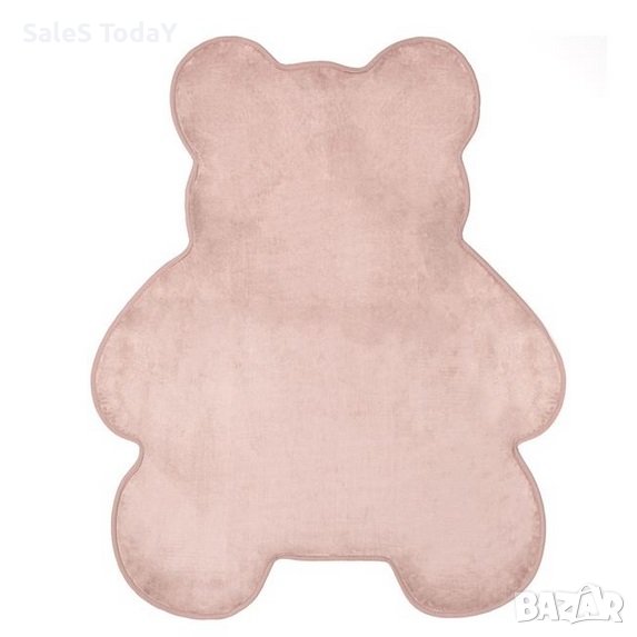 Килим мече, Декоративен, плюшено мече, 90x110 см, бежов цвят, снимка 1