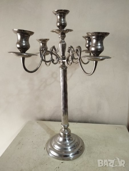ретро метален свещник, снимка 1