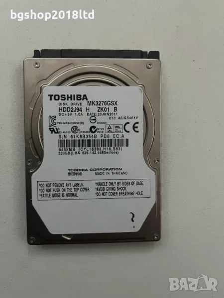 Хард диск Toshiba за лаптоп/ps3 2,5 инча 320GB, снимка 1