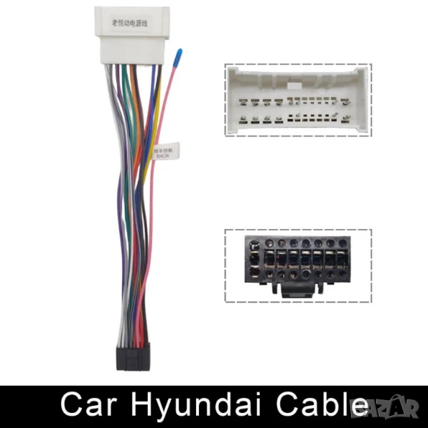 Кабел, за Hyundai, KIA, букса, конектор, мултимедия, навигация, китайска с андроид, Hyundai, снимка 1