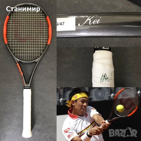 Wilson Burn 100LS тенис ракета Нишикори, снимка 3 - Тенис - 54199531