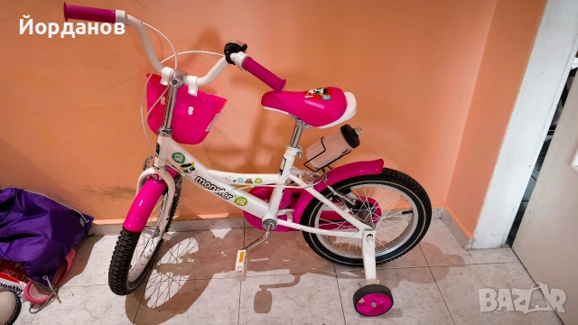 Колело Велосипед детско Monster 16" Като ново !, снимка 3 - Велосипеди - 52591768