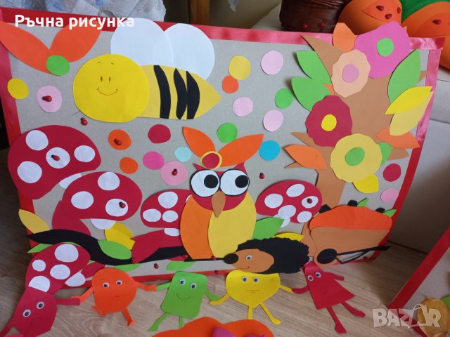 Голяма ръчно изработена есенна украса, снимка 5 - Декорация за дома - 38269486