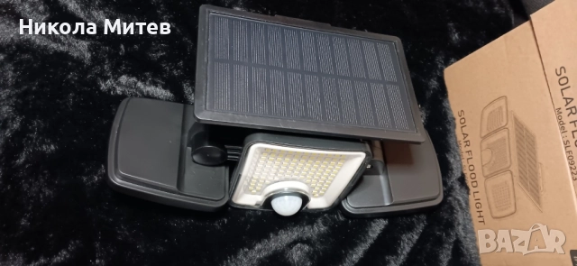 Външна соларна лампа със сензор за движение, 223 LED, снимка 5 - Външни лампи - 52509355