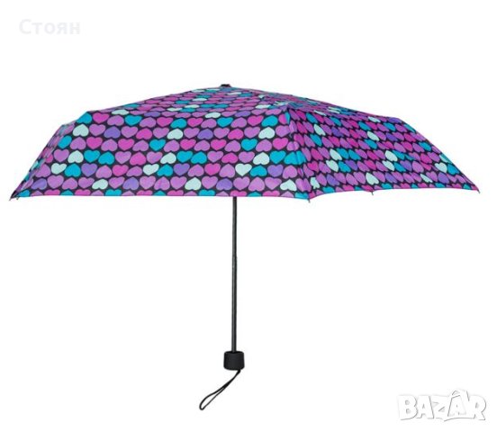 Чадър за дъжд Ръчно цветни сърца 24 см, снимка 2 - Други - 42877668